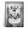 Plakat ZABAWNY PIES Z GAZETĄ NA WC.jpg