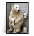 Plakat NIEDŹWIEDŹ POLARNY Z PAPIEREM TOALETOWYM WC.jpg