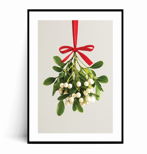 Plakat ŚWIĄTECZNA JEMIOŁA Z KOKARDKĄ z marginesem.jpg