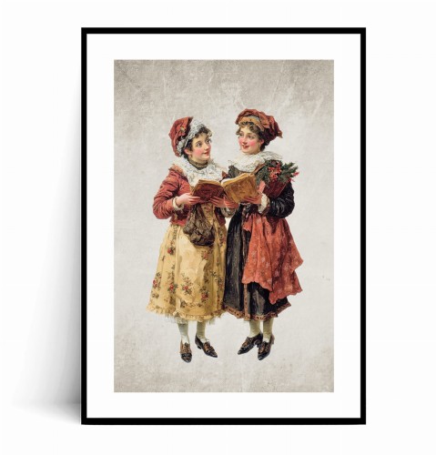 Plakat KOBIETY ŚPIEWAJĄCE KOLĘDĘ Vintage z marginesem.jpg