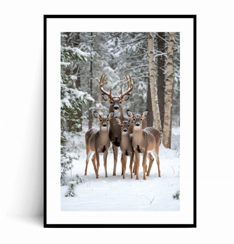 Plakat JELENIE W ZIMOWYM LESIE z marginesem.jpg
