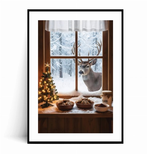 Plakat JELEŃ W ZIMOWYM OKNIE no.2 z marginesem.jpg