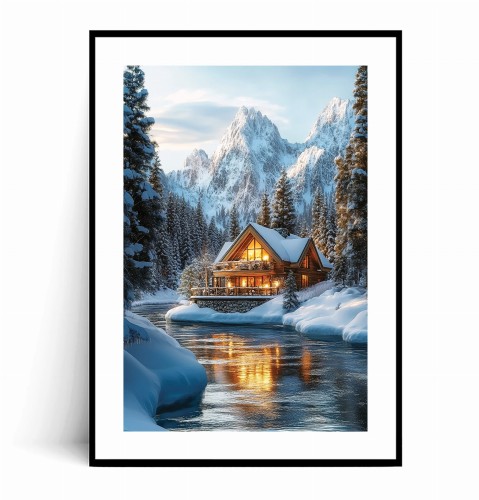 Plakat ZIMOWY DOMEK NA GÓRSKĄ RZEKĄ z marginesem.jpg