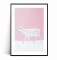 Plakat BIAŁY JELEŃ NA RÓŻOWYM TLE z marginesem.jpg