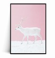 Plakat BIAŁY JELEŃ NA RÓŻOWYM TLE.jpg