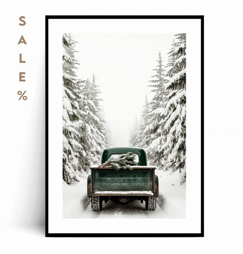 Plakat ZIELONY SAMOCHÓD Z CHOINKĄ 70x100.jpg