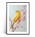 Plakat ŻÓŁTY PTAK NA GAŁĄZCE WIŚNI z marginesem.jpg