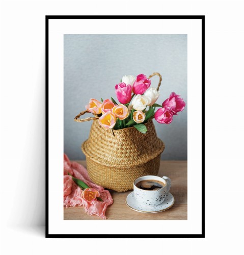 Plakat KOLOROWE TULIPANY W KOSZYKU z marginesem.jpg
