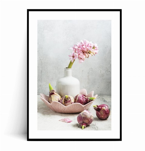 Plakat RÓŻOWY HIACYNT W WAZONIE z marginesem.jpg