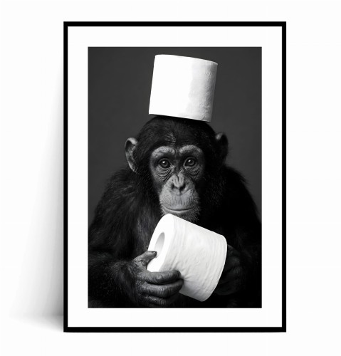 Plakat SZYMPANS Z PAPIEREM TOALETOWYM z marginesem.jpg