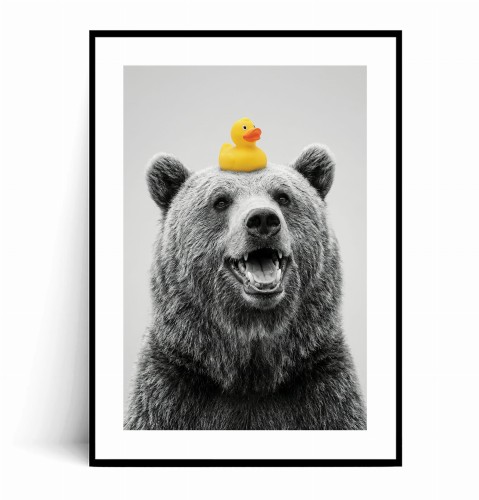 Plakat NIEDŹWIEDŹ Z GUMOWĄ KACZUSZKĄ z marginesem.jpg