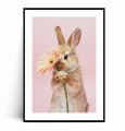 Plakat UROCZY WIOSENNY KRÓLIK Z KWIATKIEM z marginesem.jpg