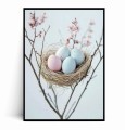 Plakat PASTELOWE WIOSENNE JAJKA W GNIEŹDZIE.jpg