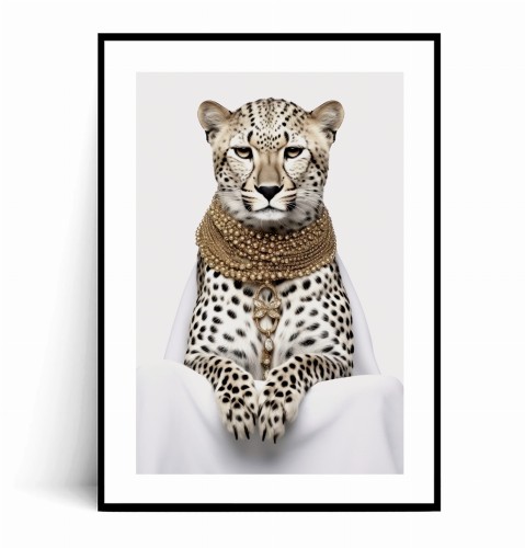 Plakat STYLOWY GEPARD W ZŁOTEJ BIŻUTERII z marginesem.jpg