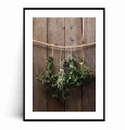 Plakat AROMATYCZNA SPIŻARNIA – BUKIETY ZIÓŁ VINTAGE NA SZNURKU z marginesem