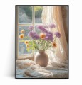 Plakat KWIATY W OKNIE VINTAGE - PORANNA SERENADA