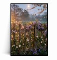 Plakat SIELSKI PEJZAŻ Z CHATKĄ - WISTERIA I RÓŻE