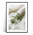 Plakat SUBTELNA GAŁĄZKA I LEN - COTTAGECORE MINIMALISM z marginesem