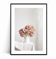 Plakat SUBTELNA KOMPOZYCJA Z HORTENSJĄ - COTTAGECORE MINIMALISM z marginesem