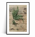 Plakat ZIOŁA W STYLU FARMHOUSE - ROZMARYN VINTAGE z marginesem