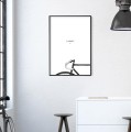 Plakat MIŁOŚĆ / ROWER- biały
