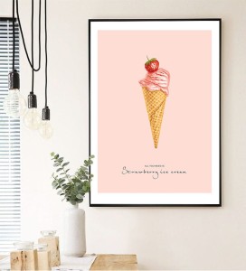 Plakat STRAWBERRY ICE CREAM