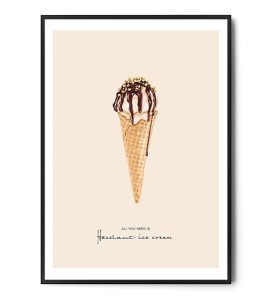 Plakat HAZELNUT ICE CREAM